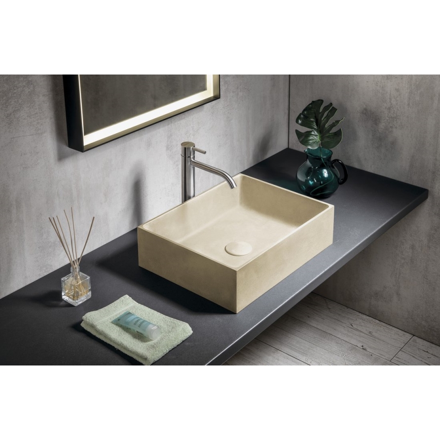 Sapho - FORMIGO Countertop Basin 47.5 x 36.5 cm concrete/beige
