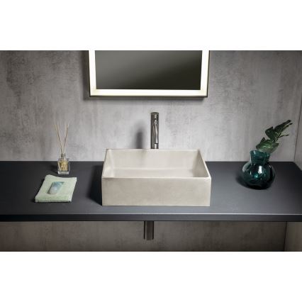 Sapho - FORMIGO Countertop Basin 47.5 x 36.5 cm, concrete / matte sand
