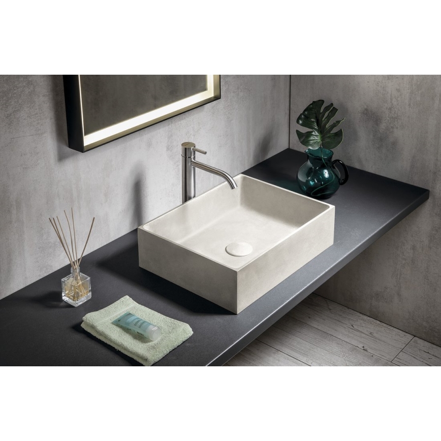 Sapho - FORMIGO Countertop Basin 47.5 x 36.5 cm, concrete / matte sand