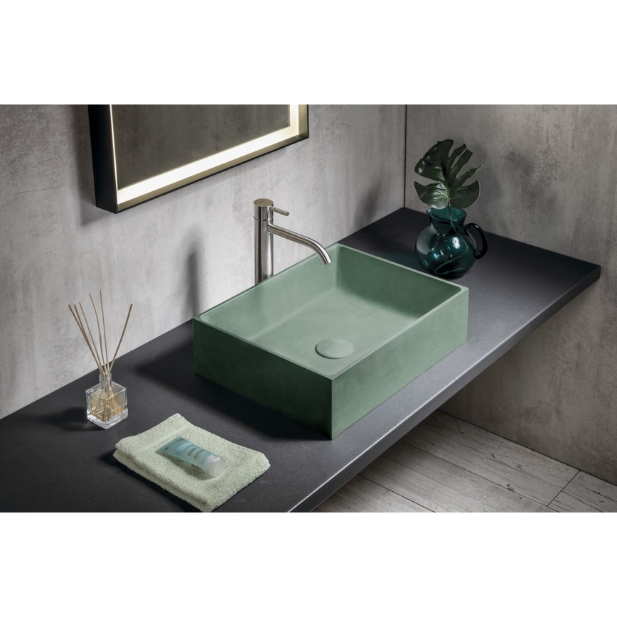 Sapho - FORMIGO Countertop Basin 47.5x36.5 cm concrete/green