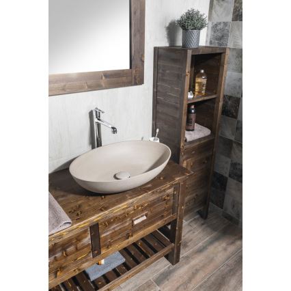 Sapho - FORMIGO Countertop Basin 60x40 cm Concrete/Beige
