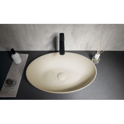 Sapho - FORMIGO Countertop Basin 60x40 cm concrete/beige
