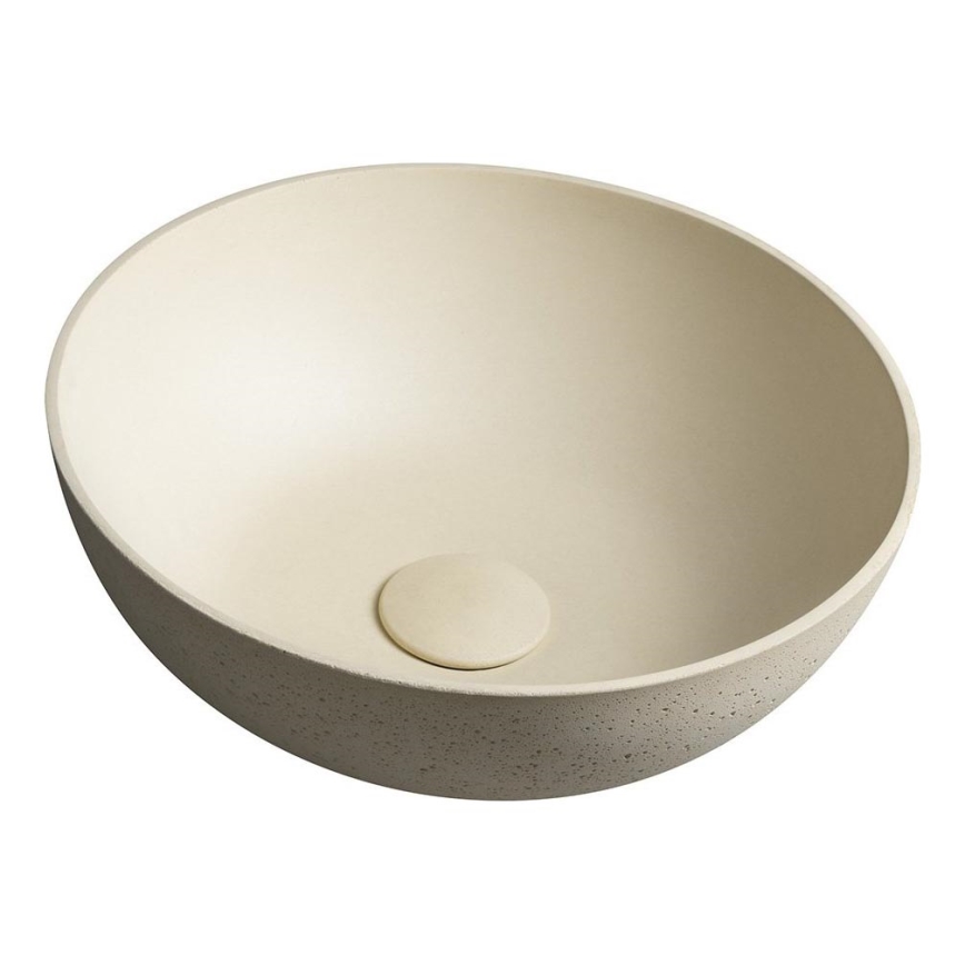 Sapho - FORMIGO Countertop Basin Ø 39 cm Concrete/Beige