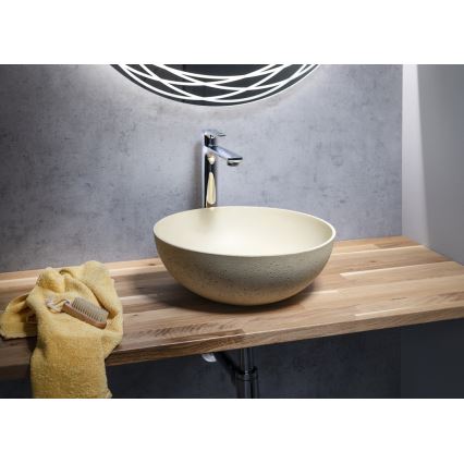 Sapho - FORMIGO Countertop Basin Ø 39 cm Concrete/Beige