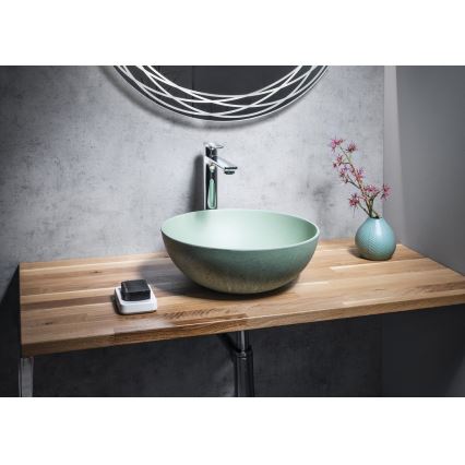 Sapho - FORMIGO Countertop Basin Ø 39 cm Concrete/Green