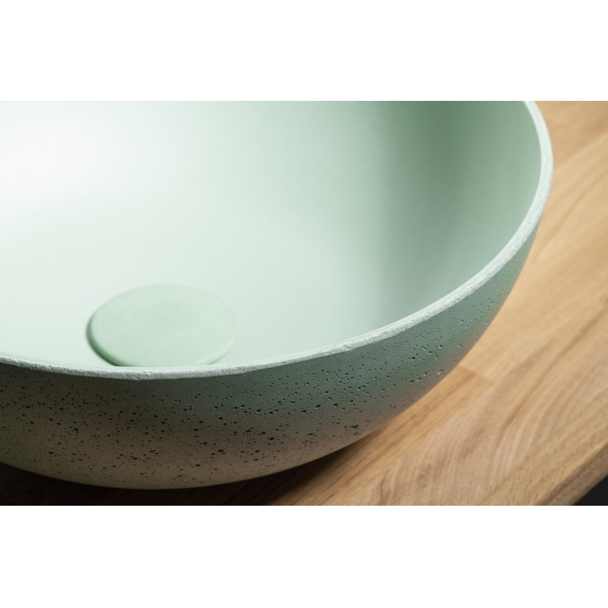 Sapho - FORMIGO Countertop Basin Ø 39 cm Concrete/Green