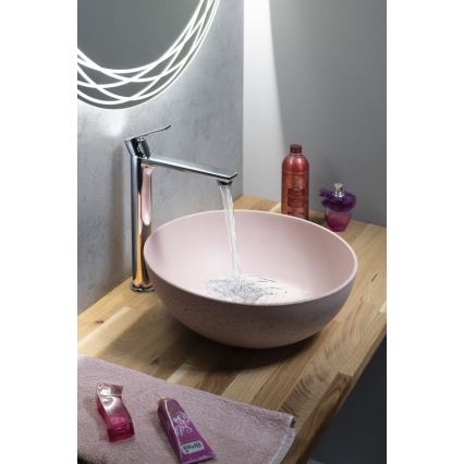 Sapho - FORMIGO Countertop Basin Ø 39 cm Concrete/Pink
