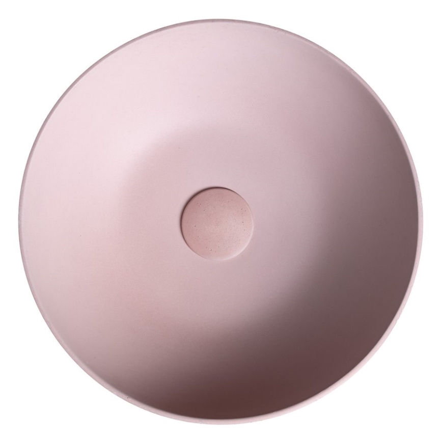Sapho - FORMIGO Countertop Basin Ø 39 cm Concrete/Pink