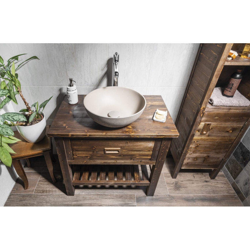 Sapho - FORMIGO countertop basin Ø 39 cm concrete/sand
