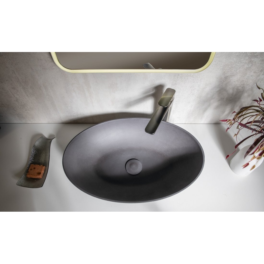 Sapho - FORMIGO Countertop Washbasin 60x40 cm Concrete/Anthracite