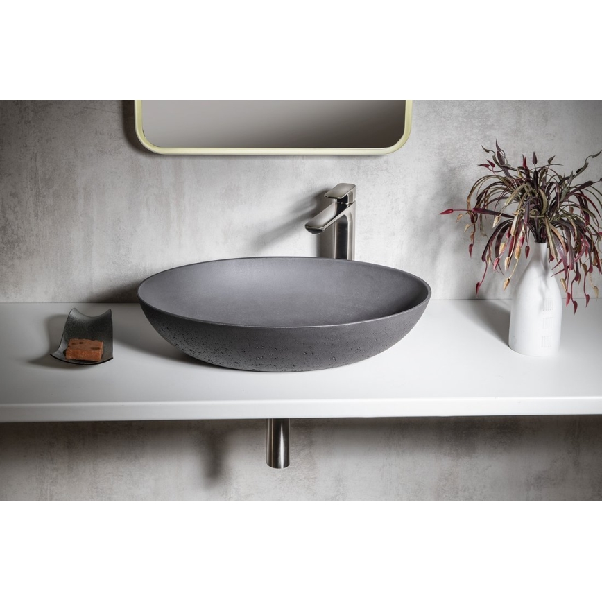 Sapho - FORMIGO Countertop Washbasin 60x40 cm Concrete/Anthracite