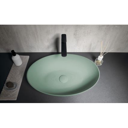 Sapho - FORMIGO Countertop Washbasin 60x40 cm Concrete/Green
