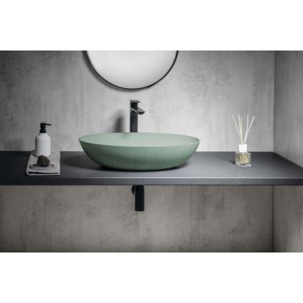 Sapho - FORMIGO Countertop Washbasin 60x40 cm Concrete/Green