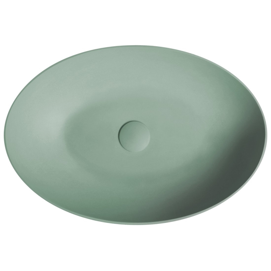 Sapho - FORMIGO Countertop Washbasin 60x40 cm Concrete/Green