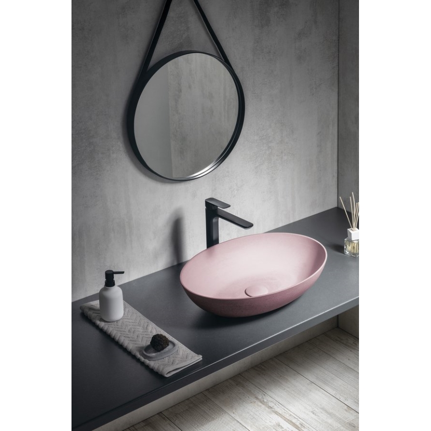 Sapho - FORMIGO Countertop washbasin 60x40 cm concrete/pink