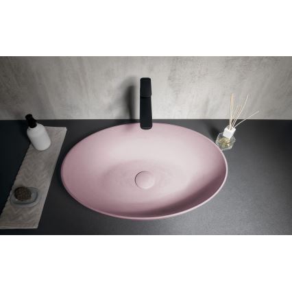 Sapho - FORMIGO Countertop washbasin 60x40 cm concrete/pink