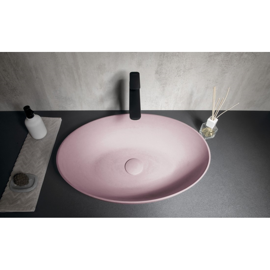 Sapho - FORMIGO Countertop washbasin 60x40 cm concrete/pink