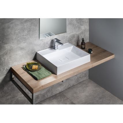 Sapho - GODIVA Countertop Washbasin 58x44 cm Marble/White