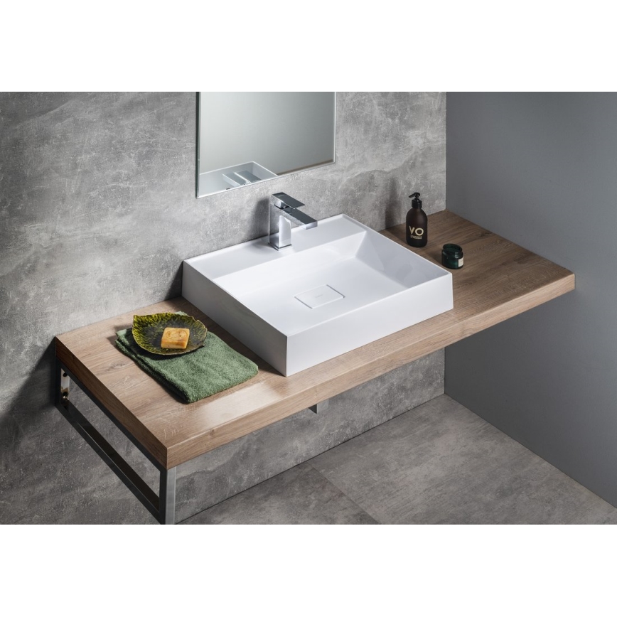 Sapho - GODIVA Countertop Washbasin 58x44 cm Marble/White