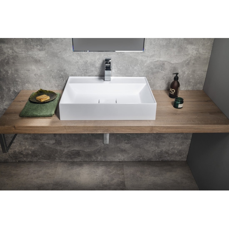 Sapho - GODIVA Countertop Washbasin 58x44 cm Marble/White