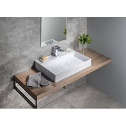 Sapho - GODIVA Countertop Washbasin 68x44 cm Marble/White