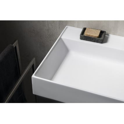 Sapho - GODIVA Wall-Hung Basin 58x44 cm Marble/White