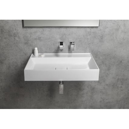 Sapho - GODIVA wall-hung basin 68 x 44 cm marble/white