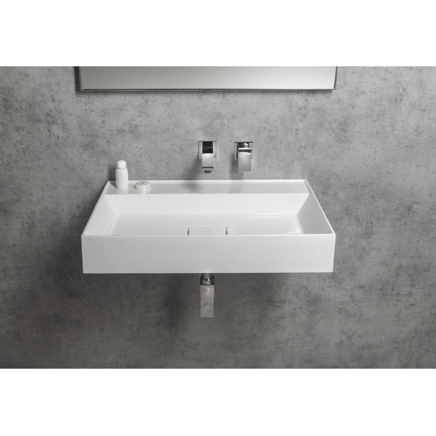 Sapho - GODIVA wall-hung basin 68 x 44 cm marble/white