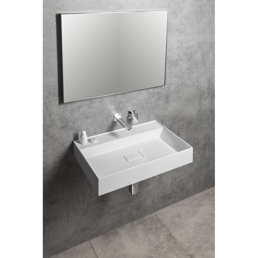 Sapho - GODIVA wall-hung basin 68 x 44 cm marble/white