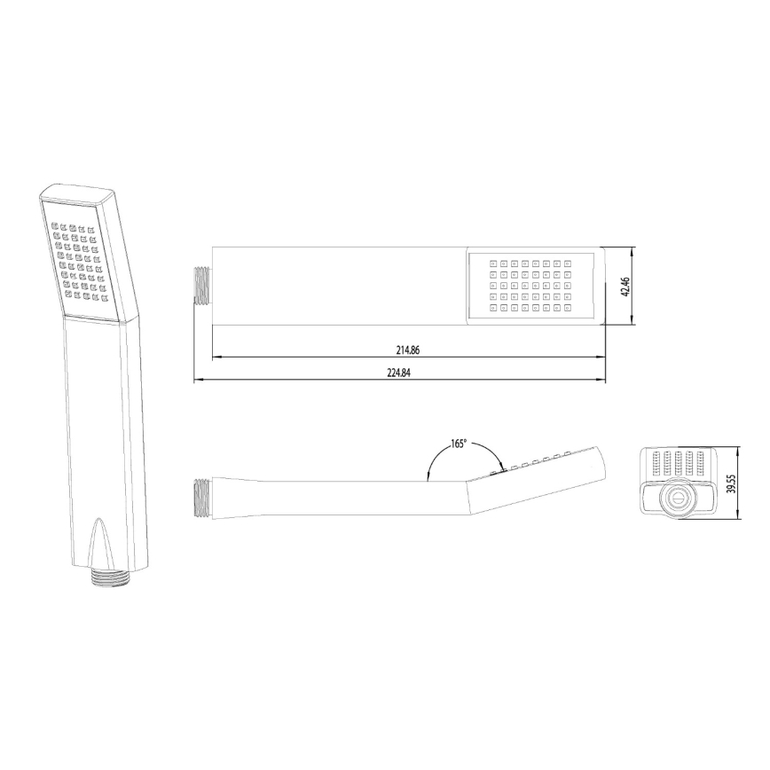 Sapho - Handheld shower shiny chrome