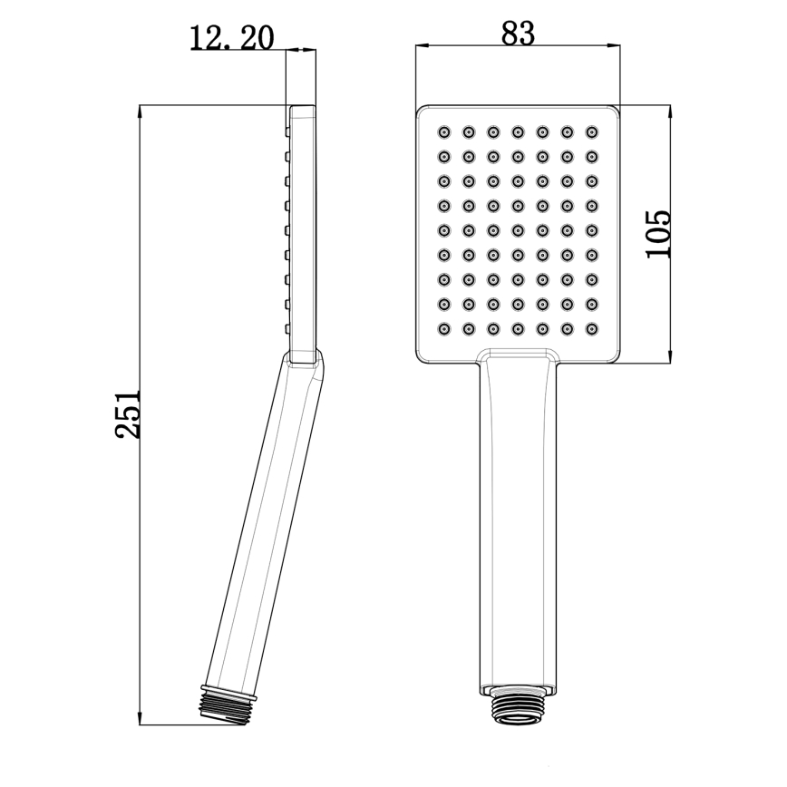 Sapho - Handheld shower shiny chrome