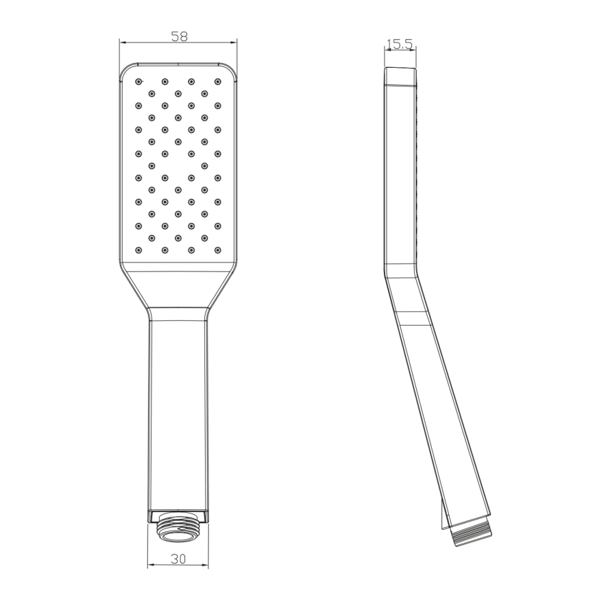 Sapho - Handheld shower with self-cleaning system shiny chrome