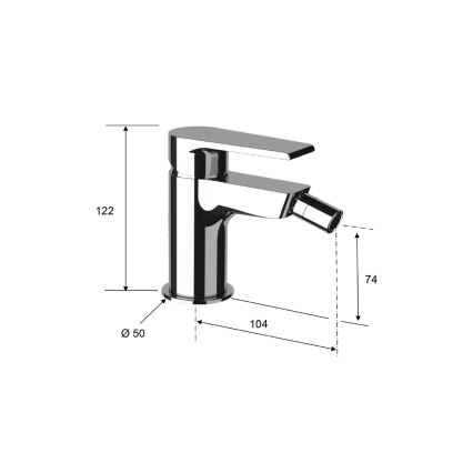 Sapho - KAI 12 cm Bidet Mixer, Matte Black