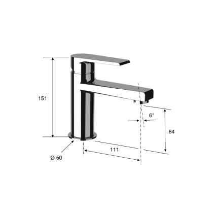 Sapho - KAI 15 cm Basin Mixer, Polished Chrome