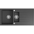 Sapho - Kitchen sink 100x50 cm granite/black