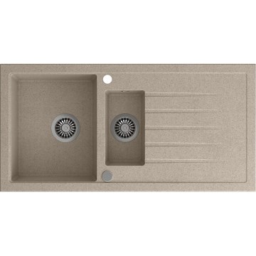 Sapho - Kitchen sink 48x96 cm granite/beige