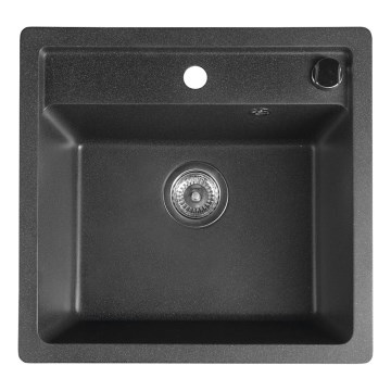 Sapho - Kitchen sink 53x50 cm granite/black