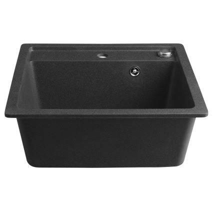 Sapho - Kitchen sink 53x50 cm granite/black