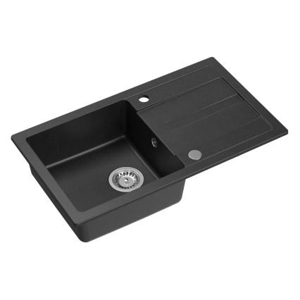 Sapho - Kitchen sink 77x44 cm granite/black