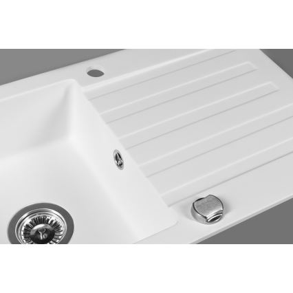 Sapho - Kitchen Sink 78x44 cm Granite/White