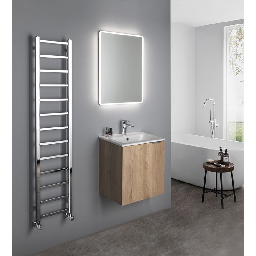 Sapho - METRO LIGHT Bathroom Radiator 150 x 30 cm, Polished Chrome