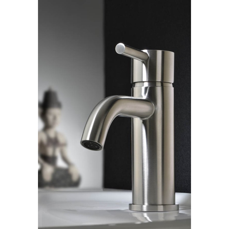 Sapho - MINIMAL 15.8 cm Basin Mixer, Stainless Steel