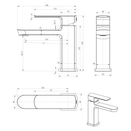 Sapho - MIXONA 14.8 cm basin mixer, polished chrome