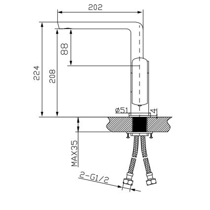 Sapho - MIXONA 22.4 cm Washbasin Mixer, Polished Chrome