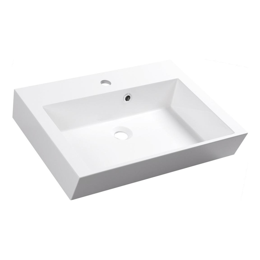 Sapho - ORINOKO Countertop Basin 60 x 45 cm, Marble/White