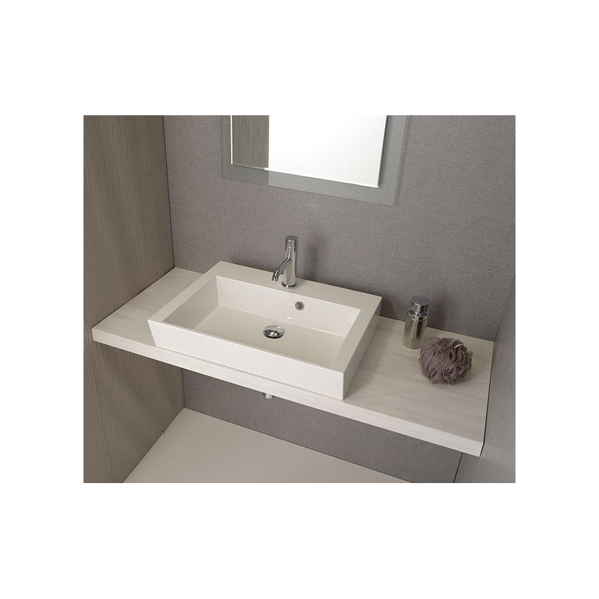 Sapho - ORINOKO Countertop Basin 60 x 45 cm, Marble/White
