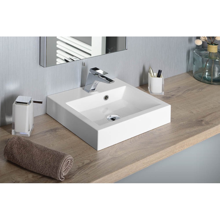 Sapho - ORINOKO Countertop Washbasin 42 x 36 cm, Ceramic/White