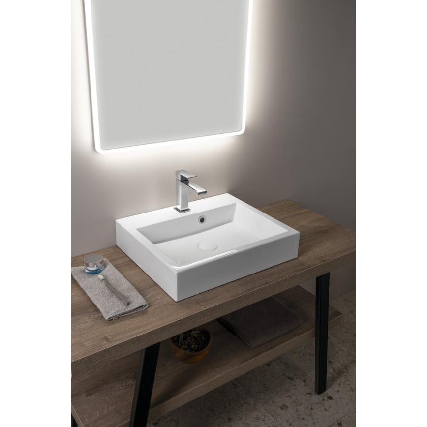 Sapho - ORINOKO Countertop Washbasin 50x42 cm Marble/White
