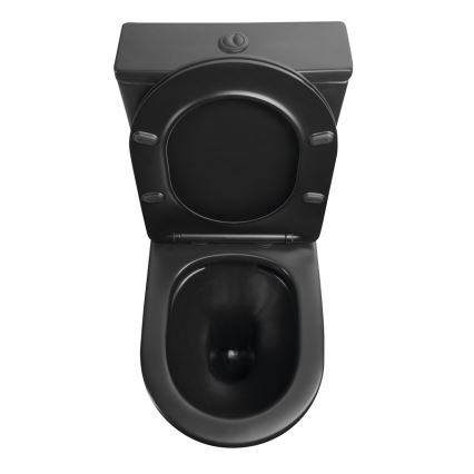 Sapho - PACO Ceramic Close-Coupled Toilet, Black