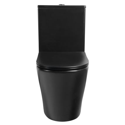 Sapho - PACO Ceramic Close-Coupled Toilet, Black